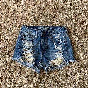 American Eagle High Rise Festival Shorts